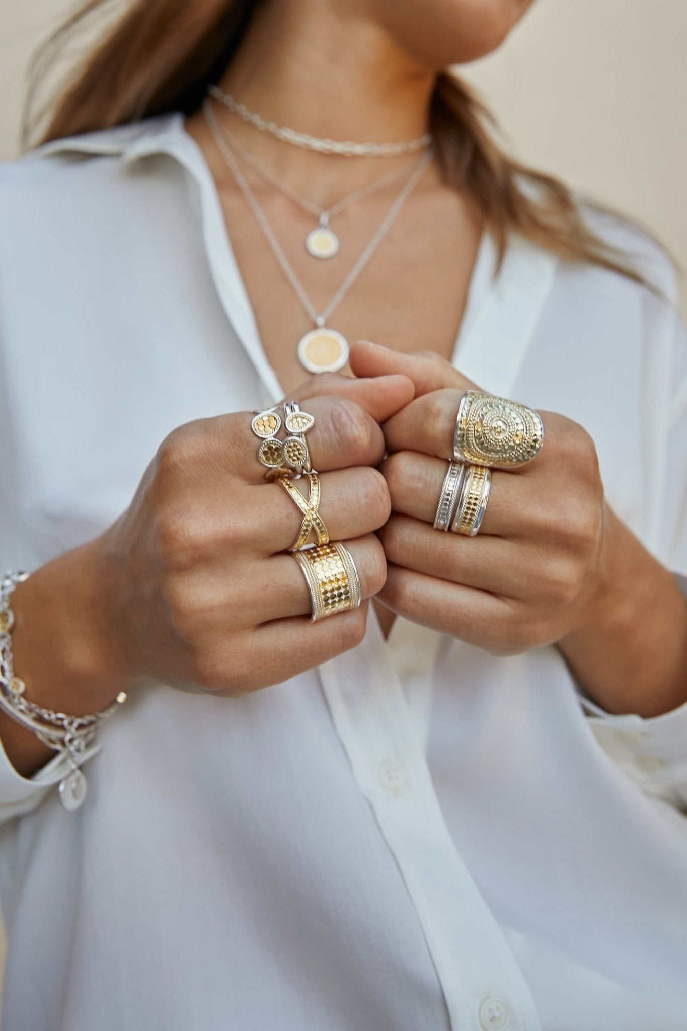 Anna Beck Cross Ring - Gold (6460R - GLD) - Dotique - Anna Beck