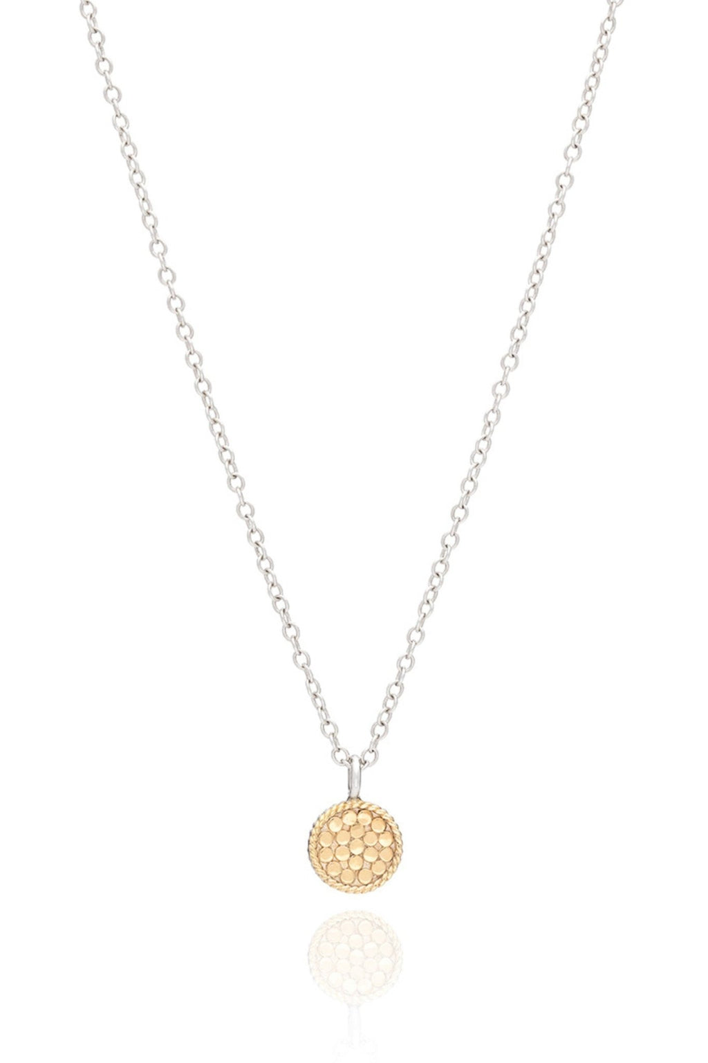 Anna Beck Mini Disc Necklace 16 - 18 (Reversible) - Gold & Silver (0140N - TWT) - Dotique - Anna Beck
