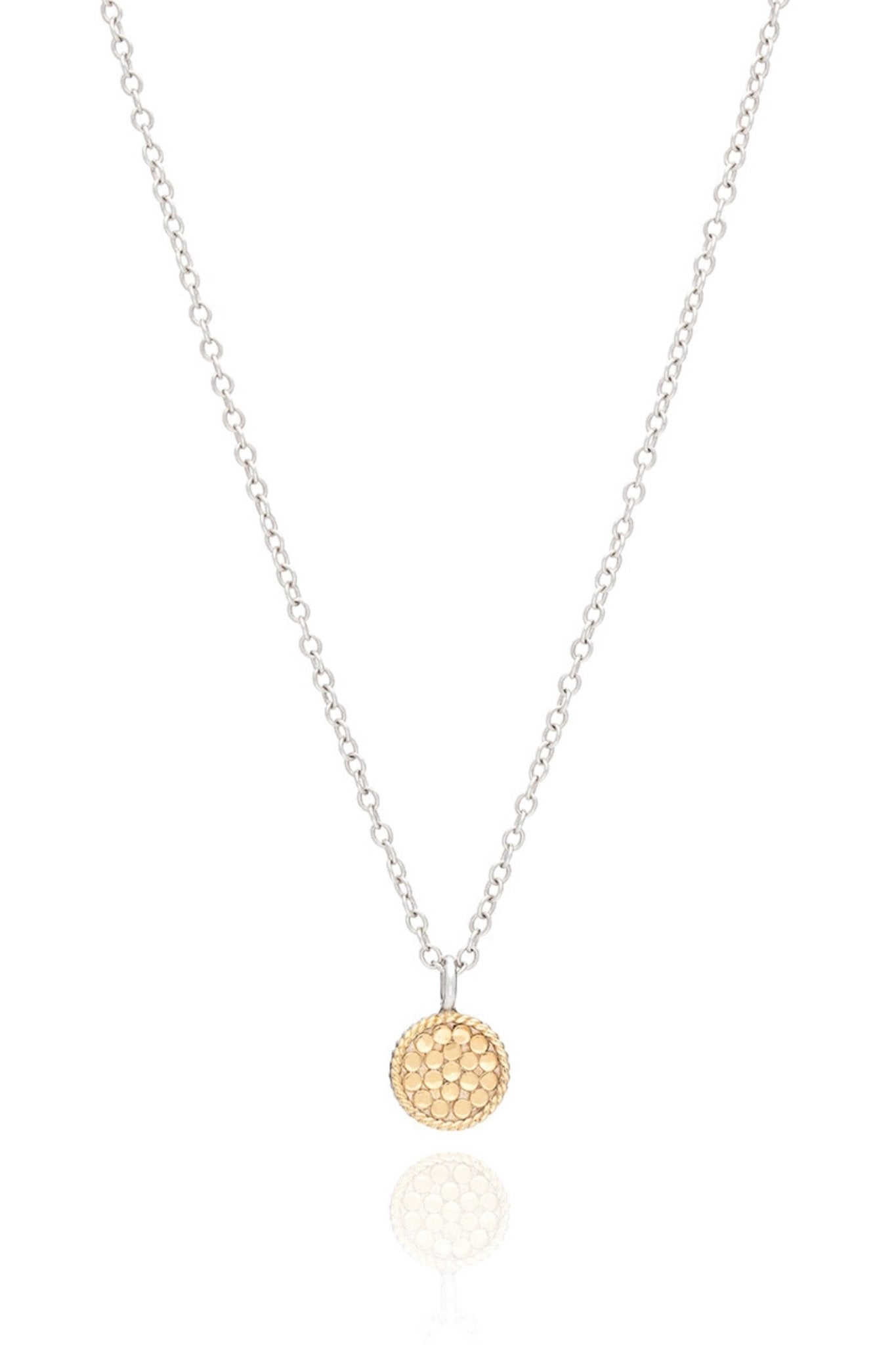 Anna Beck Mini Disc Necklace 16 - 18 (Reversible) - Gold & Silver (0140N - TWT) - Dotique - Anna Beck