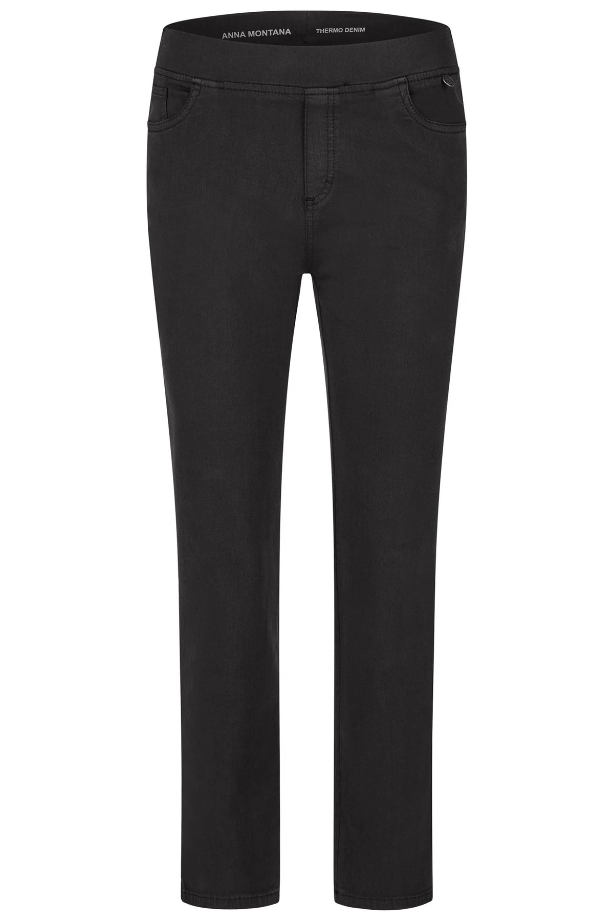 Anna Montana 1001-1 Schwarz Angelika Jump-In Slim Jean black slim jeans Shop Anna Montana at Dotique