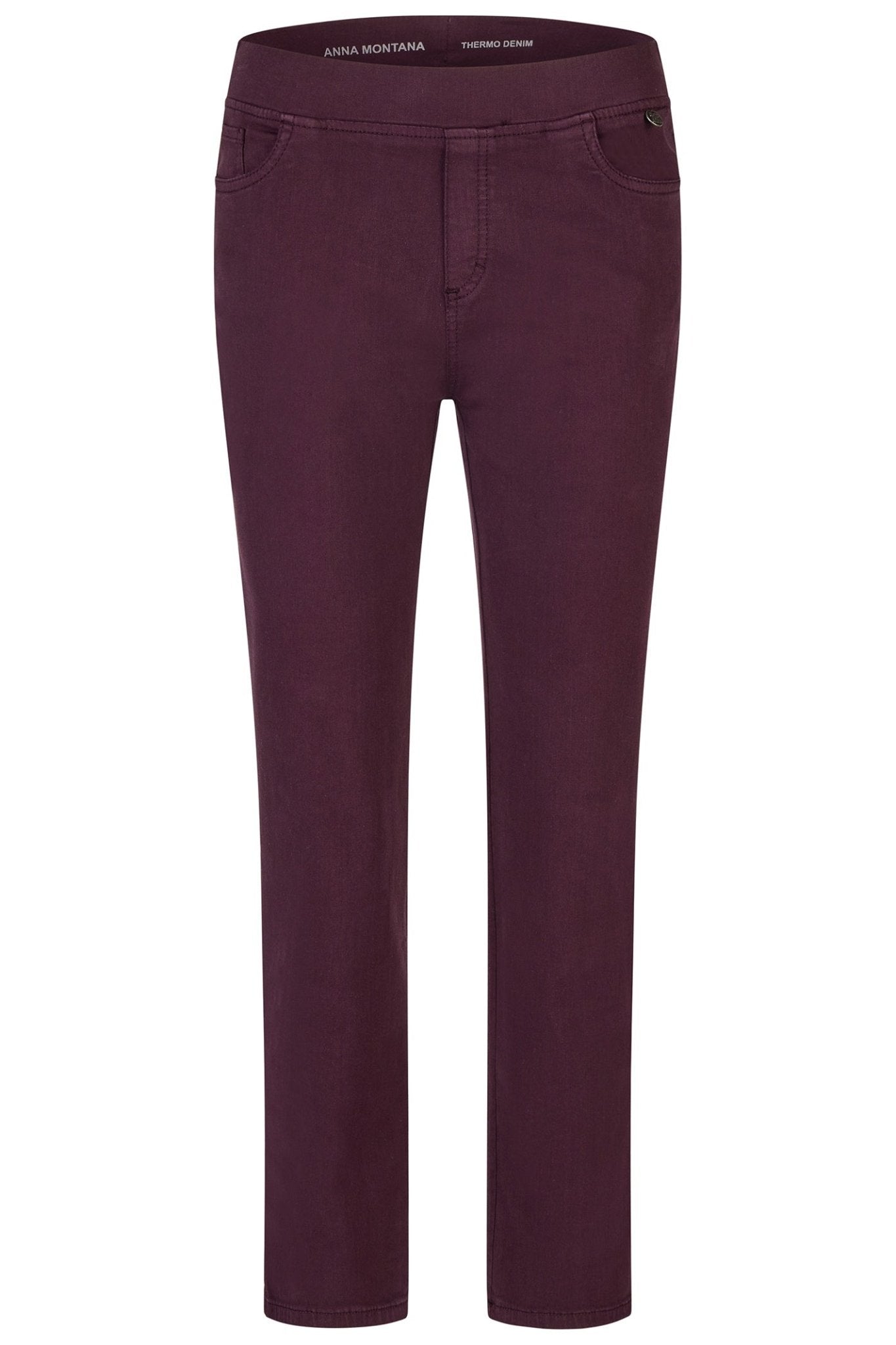 Maroon pants on a white background