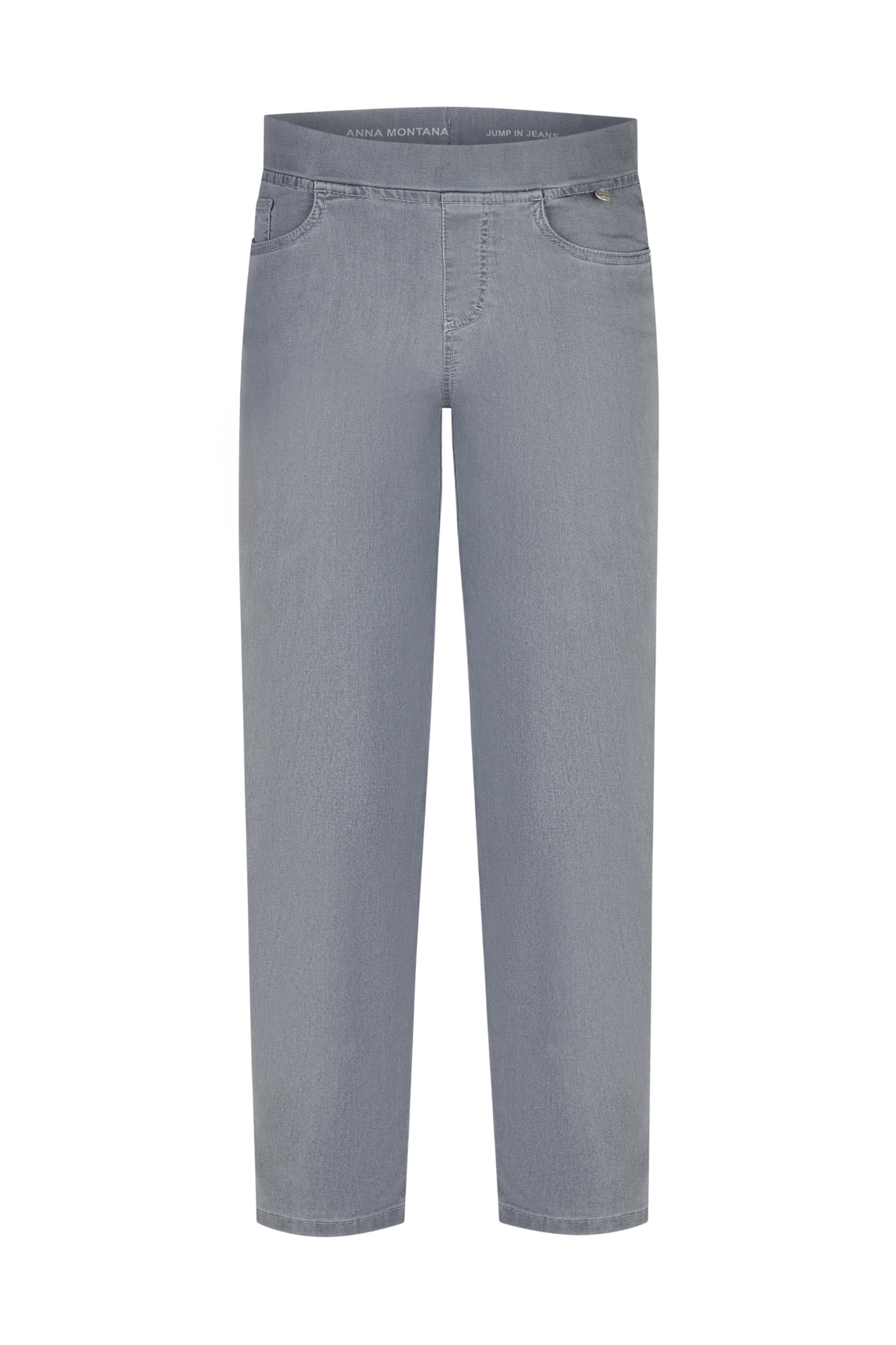 Anna Montana 1106 Jump In 7/8 Rom Jeans Silber in light grey by Anna Montana, shop Anna Montana at Dotique