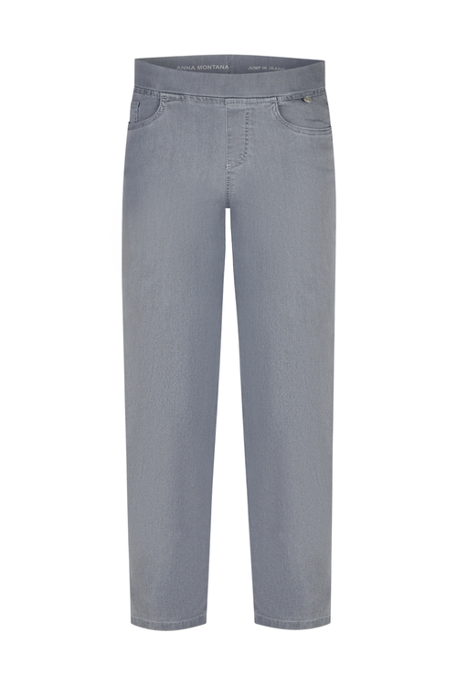 Anna Montana 1106 Jump In 7/8 Rom Jeans Silber in light grey by Anna Montana, shop Anna Montana at Dotique