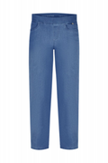 Front view of Anna Montana 1106 Jump In 7/8 Rom Jeans Summer Stone in light blue stretch denim by Anna Montana, shop Anna Montana at Dotique.