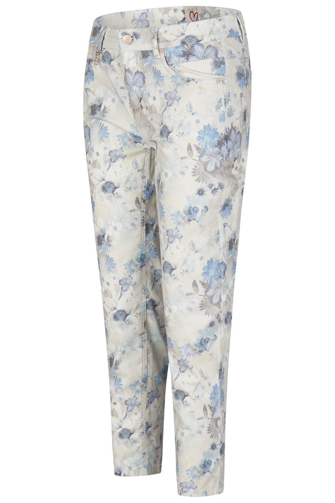 Anna Montana 1295 Angelika Slim Fit 7/8 Madrid Print Jeans - Dotique