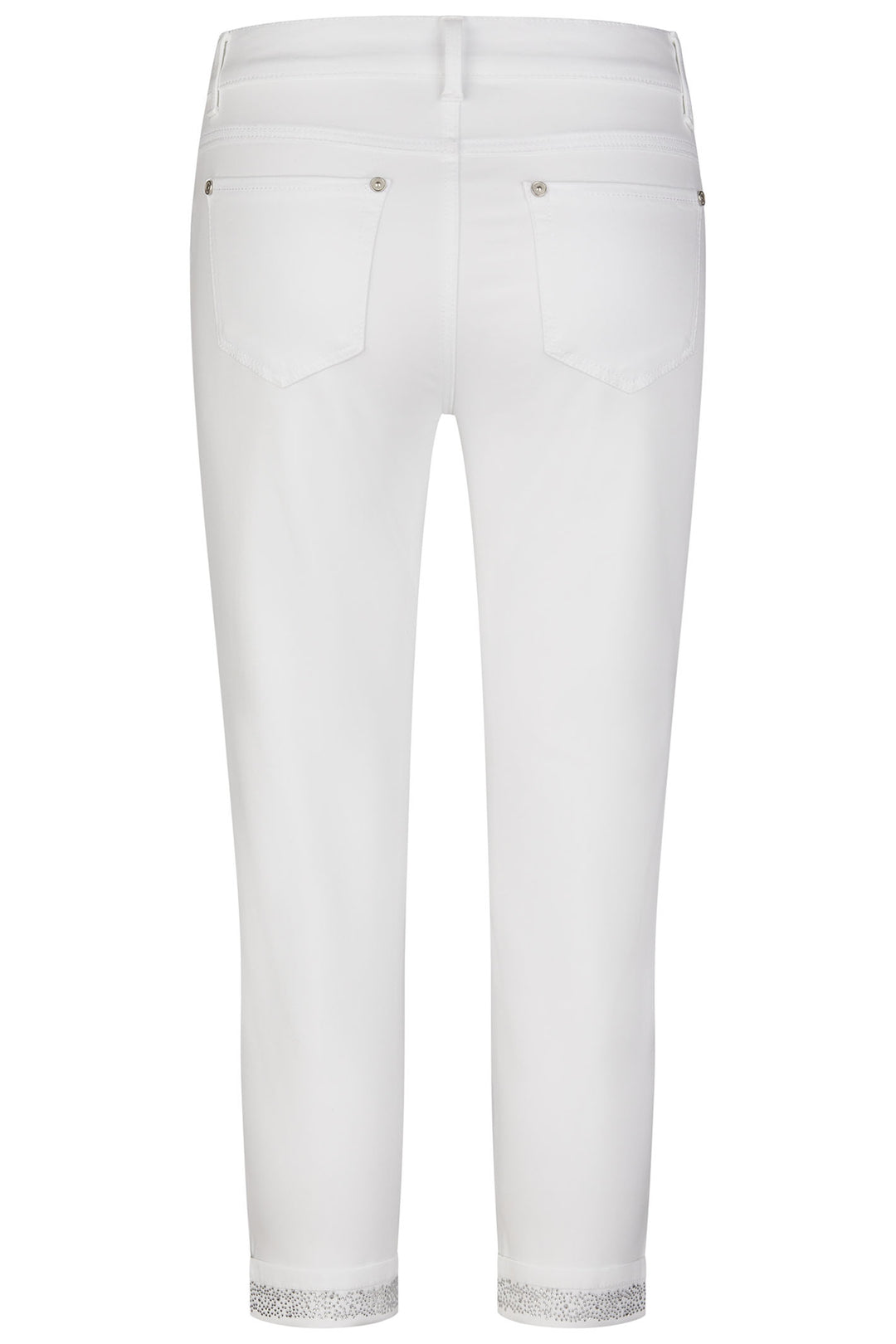 Anna Montana 1304 Angelika Slim Fit 6/8 Super Stretch Jeans White - Dotique