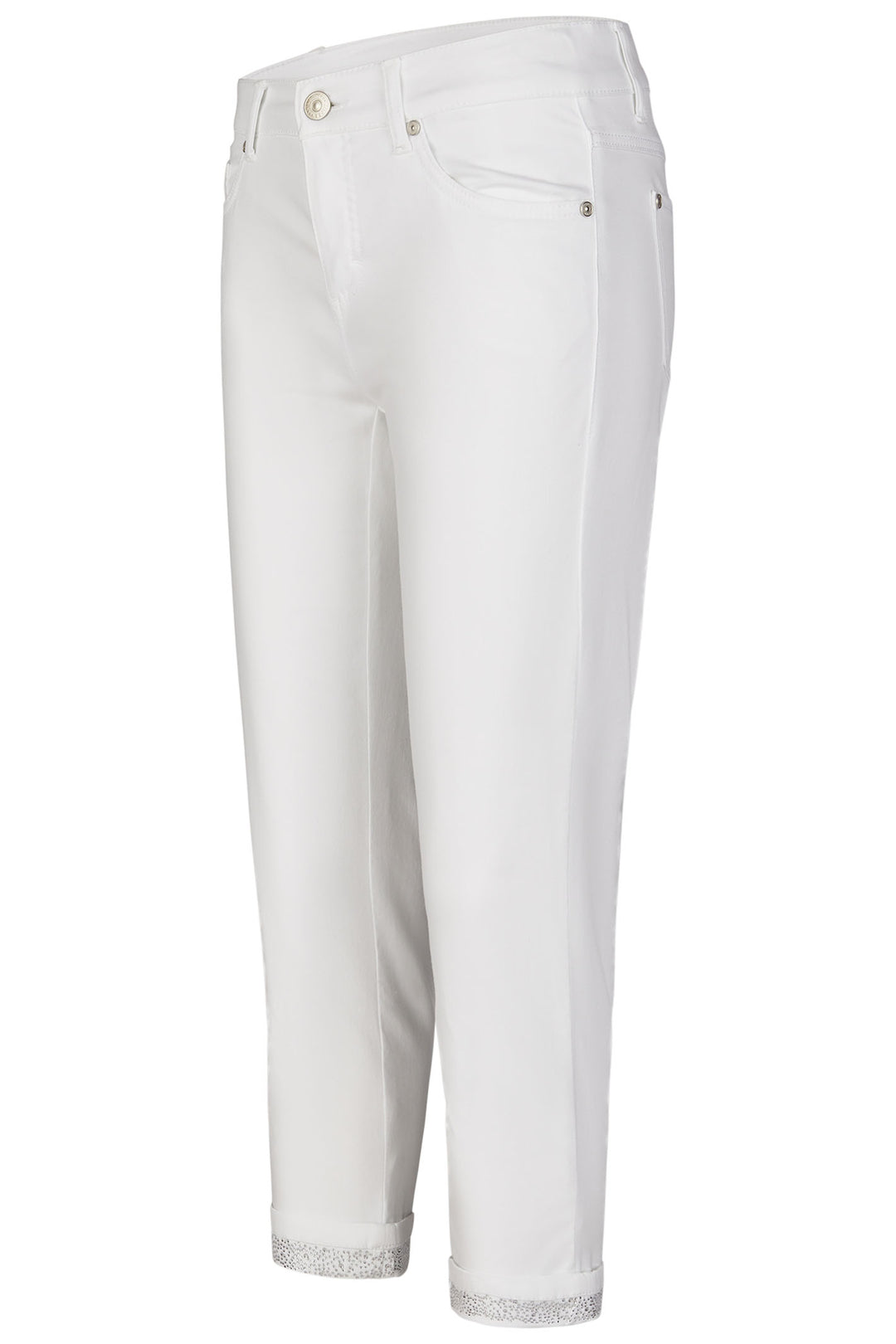 Anna Montana 1304 Angelika Slim Fit 6/8 Super Stretch Jeans White - Dotique