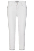 Anna Montana 1304 Angelika Slim Fit 6/8 Super Stretch Jeans White - Dotique