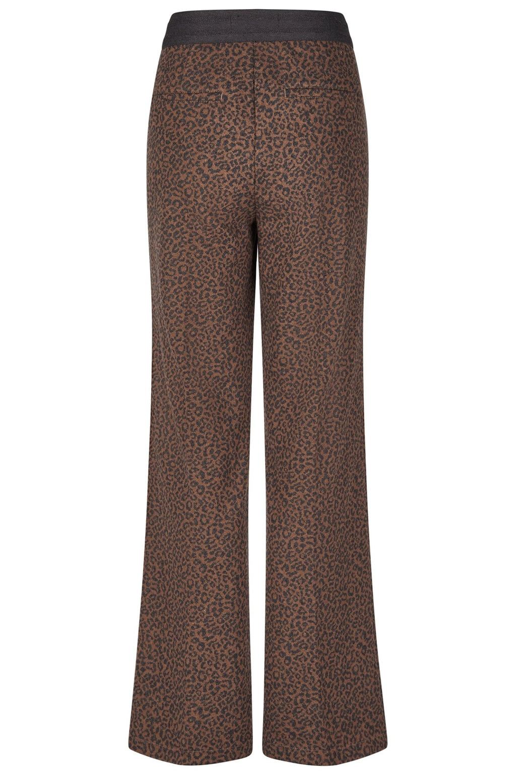 Anna Montana 1463 Mila Brown Wide Flexi Mexico Original Leopard Print Trousers - Dotique - Anna Montana
