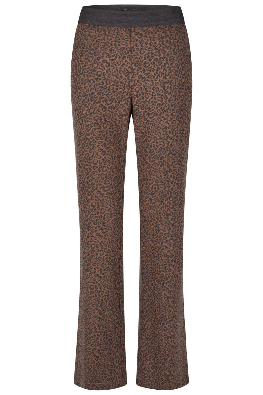 Anna Montana 1463 Mila Brown Wide Flexi Mexico Original Leopard Print Trousers - Dotique - Anna Montana
