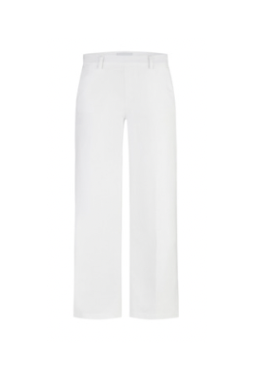 Anna Montana 1045 Mila Wide Flexi Milano Jeans Weiss in crisp white wide-leg style by Anna Montana, shop Anna Montana at Dotique.