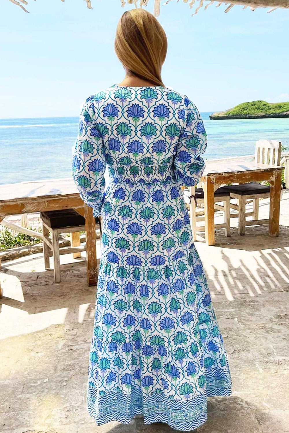 Aspiga Valentina Embroidered Organic Cotton Blouse Marina Blue - Dotique