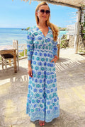 Aspiga Valentina Embroidered Organic Cotton Blouse Marina Blue - Dotique