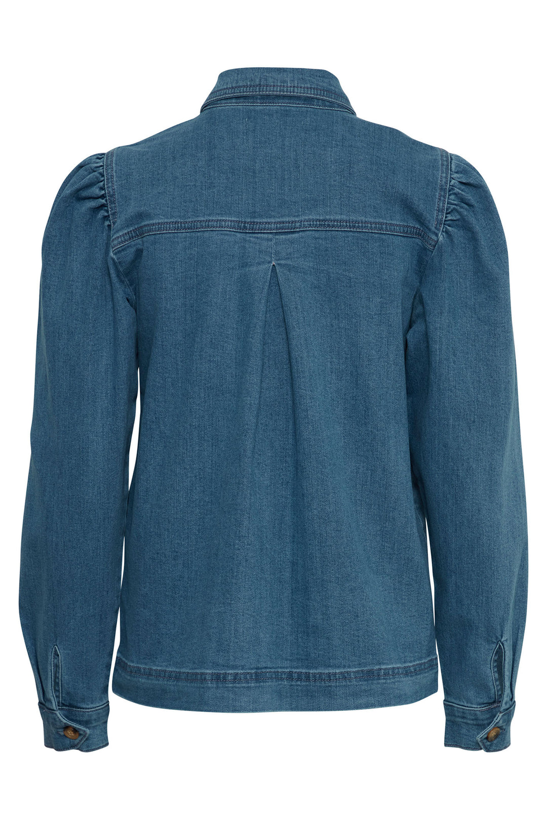Atelier Reve 20119907 IRHARPER Medium Blue Washed Denim Shirt Jacket - Dotique Chesterfield