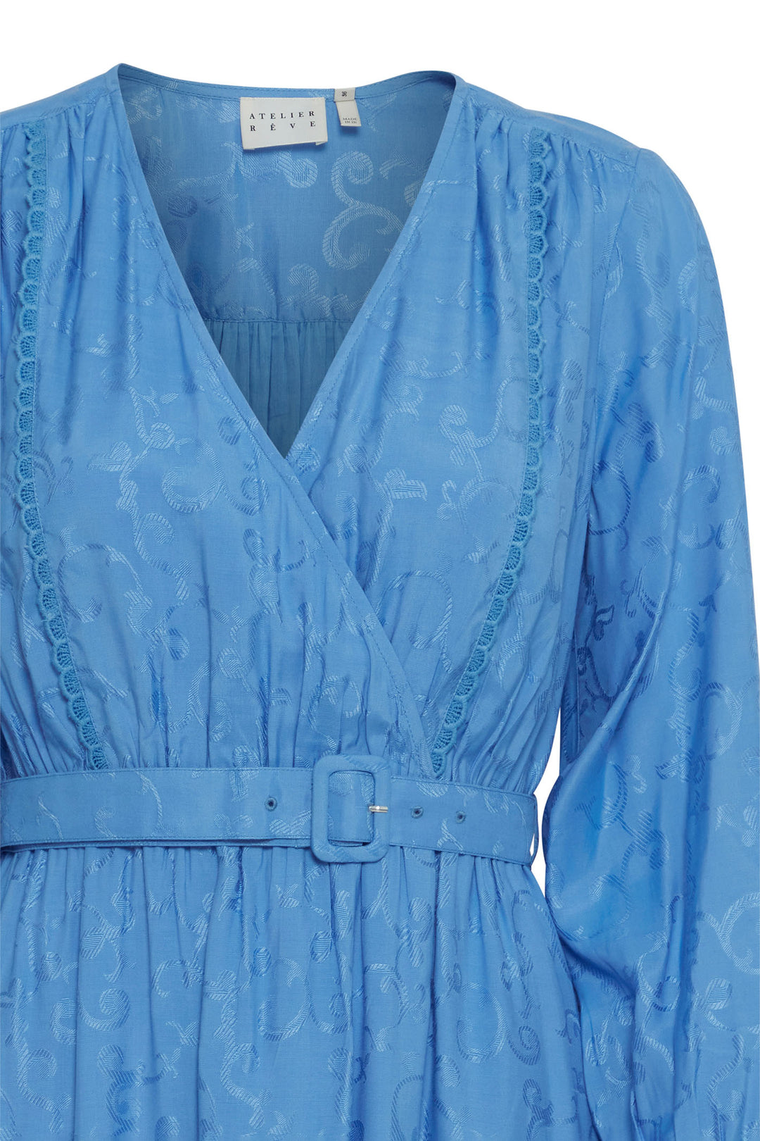 Atelier Reve 20120200 IRLOWLY Marina Blue Long Sleeve Dress - Dotique Chesterfield