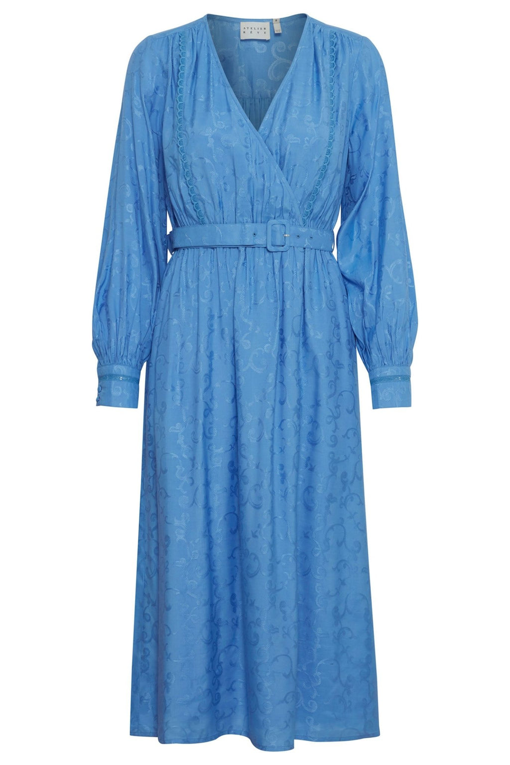 Atelier Reve 20120200 IRLOWLY Marina Blue Long Sleeve Dress - Dotique Chesterfield