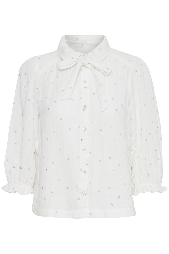 Atelier Reve 20120802 IRCAMILO Snow White Embroidered Heart Blouse - Dotique Chesterfield