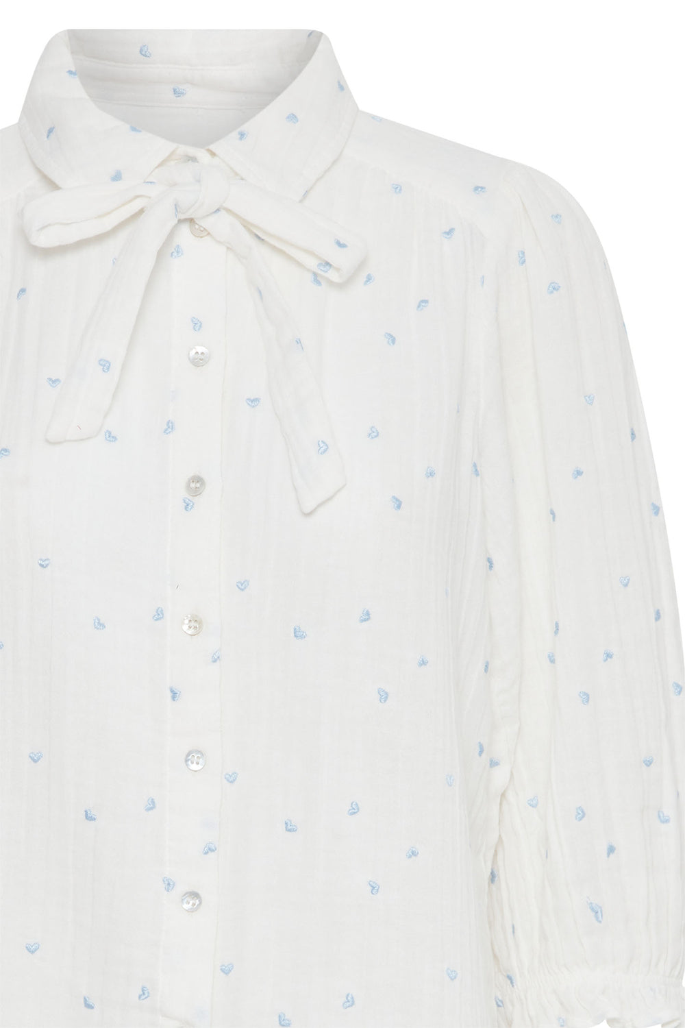 Atelier Reve 20120802 IRCAMILO Snow White Embroidered Heart Blouse - Dotique Chesterfield