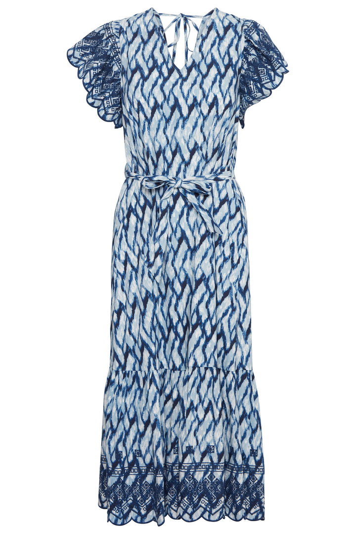 Atelier Reve 20120804 IRNELLIO Blue Nellio Waterline Print Dress - Dotique Chesterfield