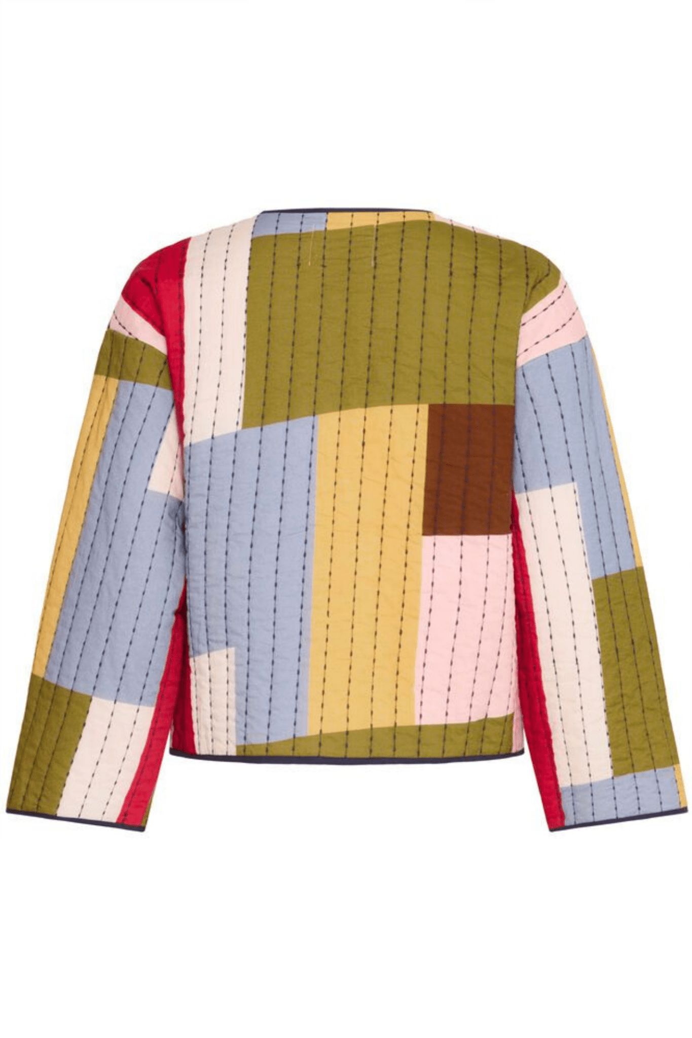 Atelier Rêve IRMONIQUE pink Monique print quilted patchwork jacket at Dotique

