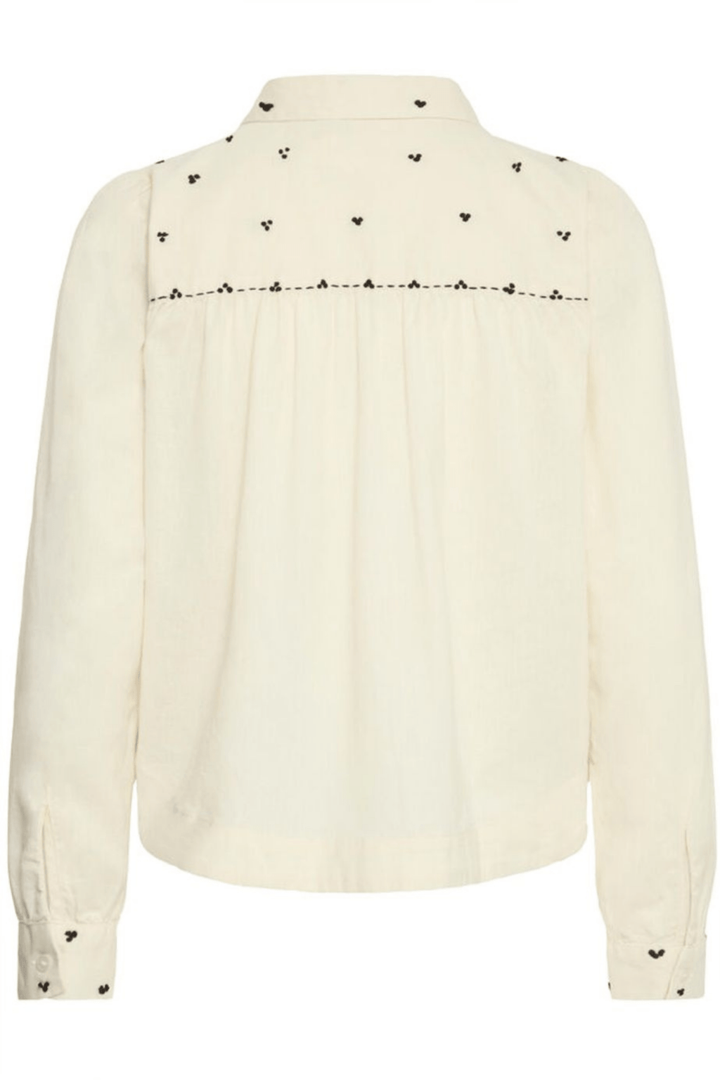 Atelier Rêve IRSWAN birch cotton shirt with embroidery at Dotique

