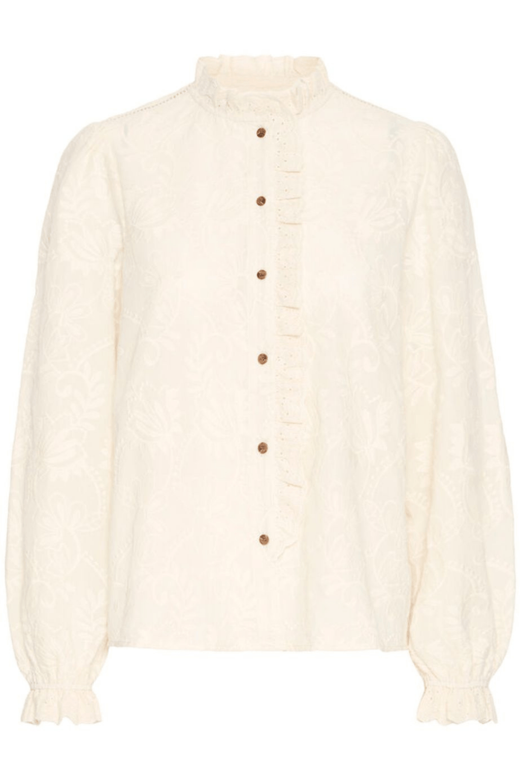 Atelier Rêve IRJOSE white cotton embroidered shirt at Dotique

