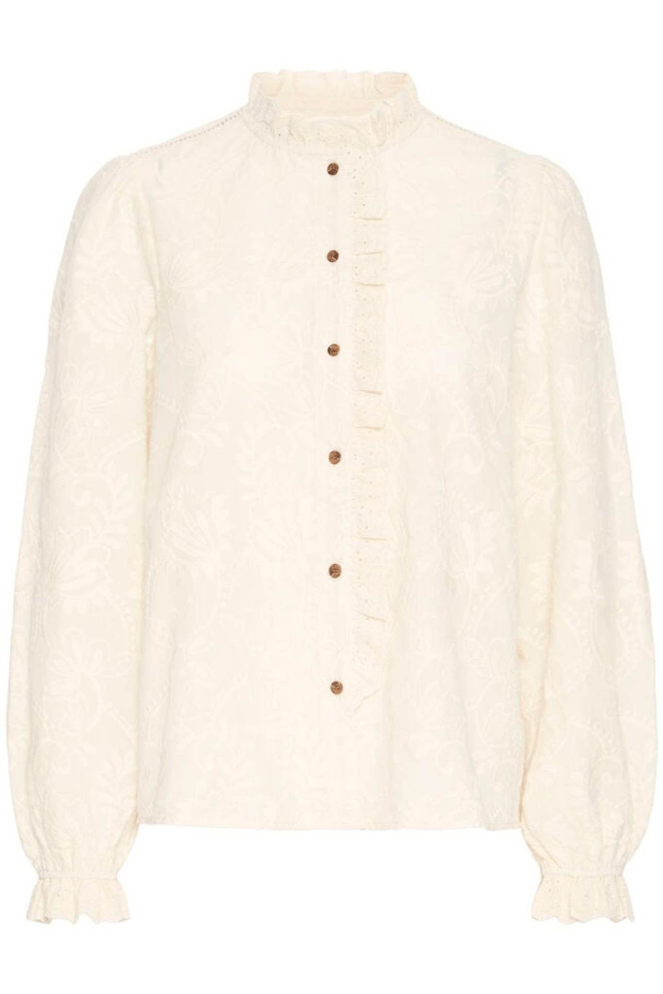 Atelier Rêve IRJOSE white cotton embroidered shirt at Dotique

