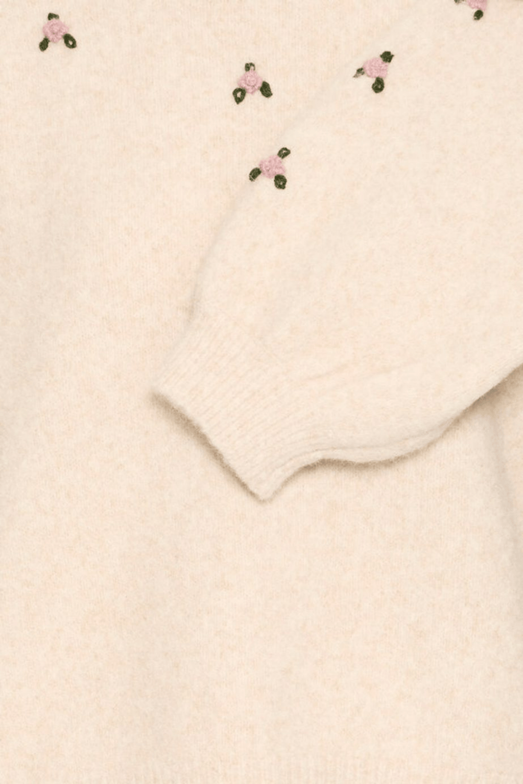 Atelier Rêve IRMORRIS maritime blue cardigan with floral embroidery at Dotique

