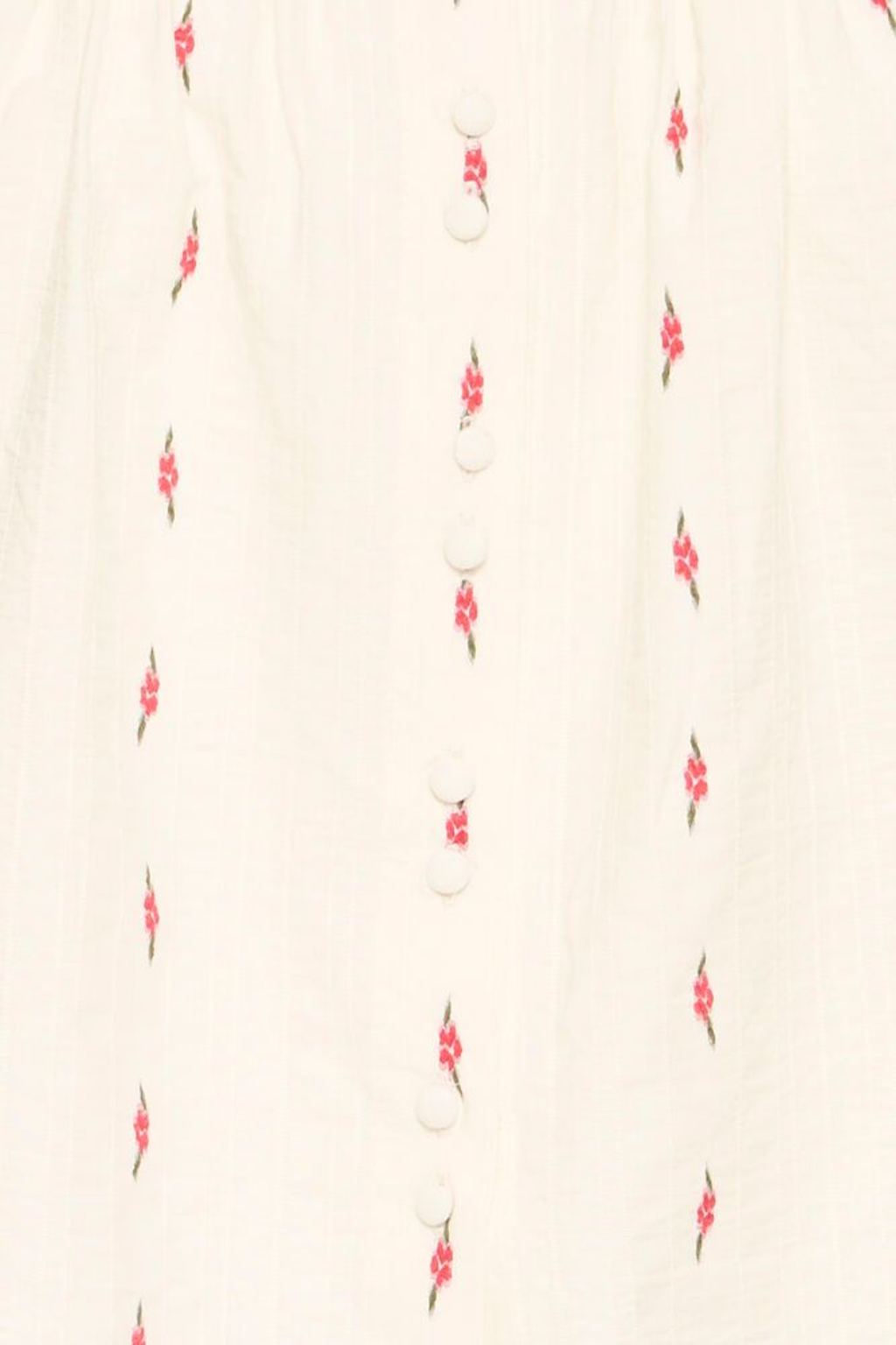 Lightweight cotton blouse by Atelier Rêve in birch white with delicate floral print. Easy, feminine and perfect for everyday wear. Shop at Dotique.