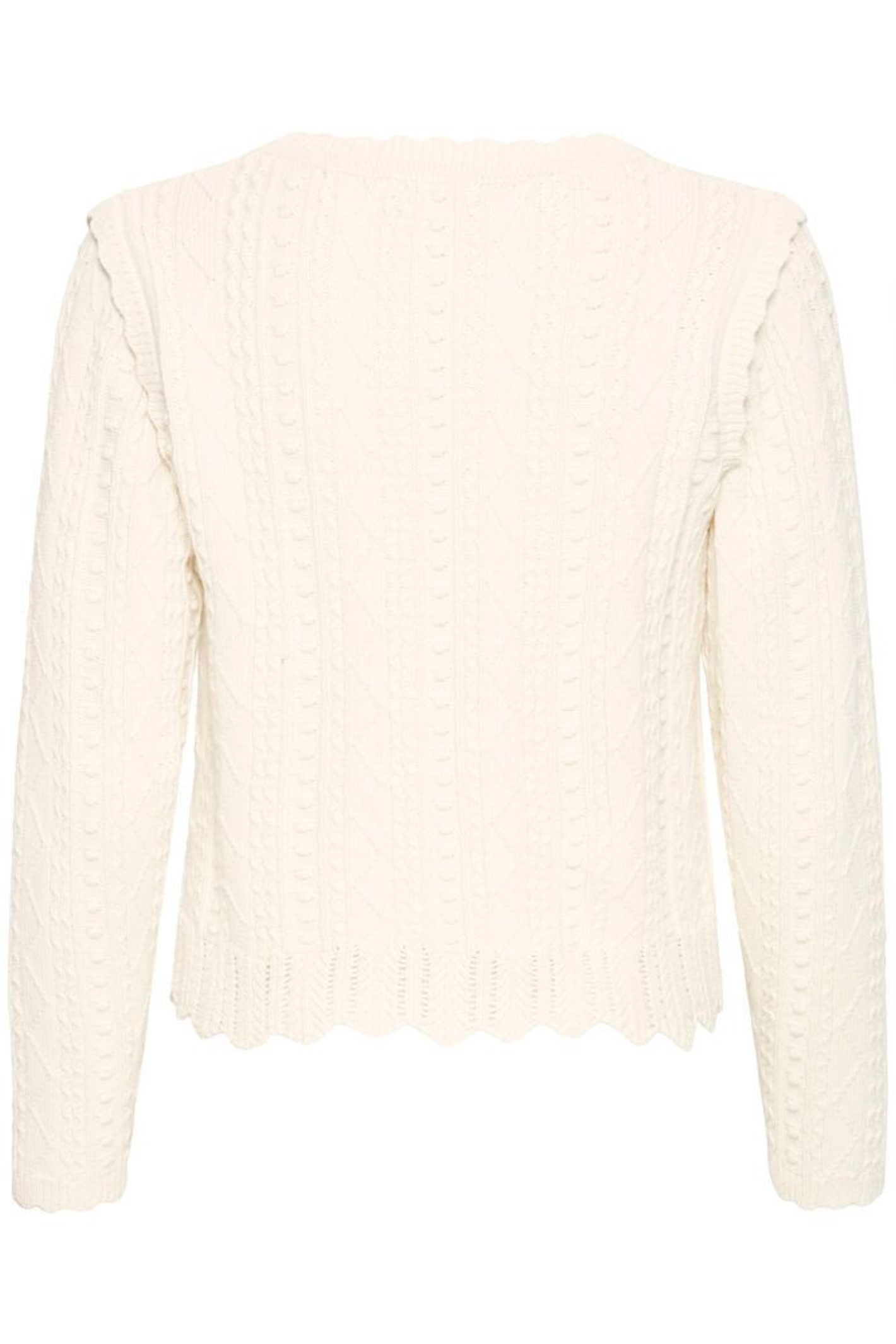 Soft cotton cardigan by Atelier Rêve in a classic birch shade. Easy to layer over dresses and tees for everyday wear. Shop at Dotique.