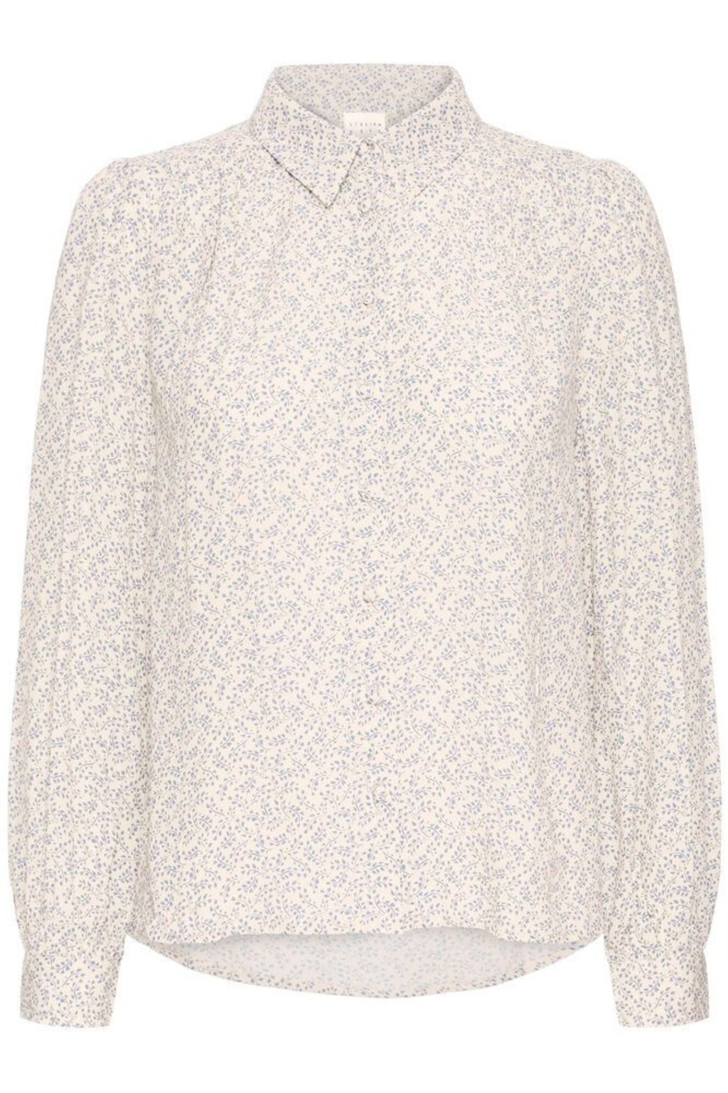 Soft viscose shirt by Atelier Rêve in a birch print. Lightweight, relaxed fit with cropped sleeves. Easy everyday styling. Shop now at Dotique.