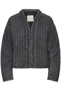 Soft grey denim jacket by Atelier Rêve. Made from 100% cotton with a relaxed fit. Easy to layer and wear year-round. Shop at Dotique.