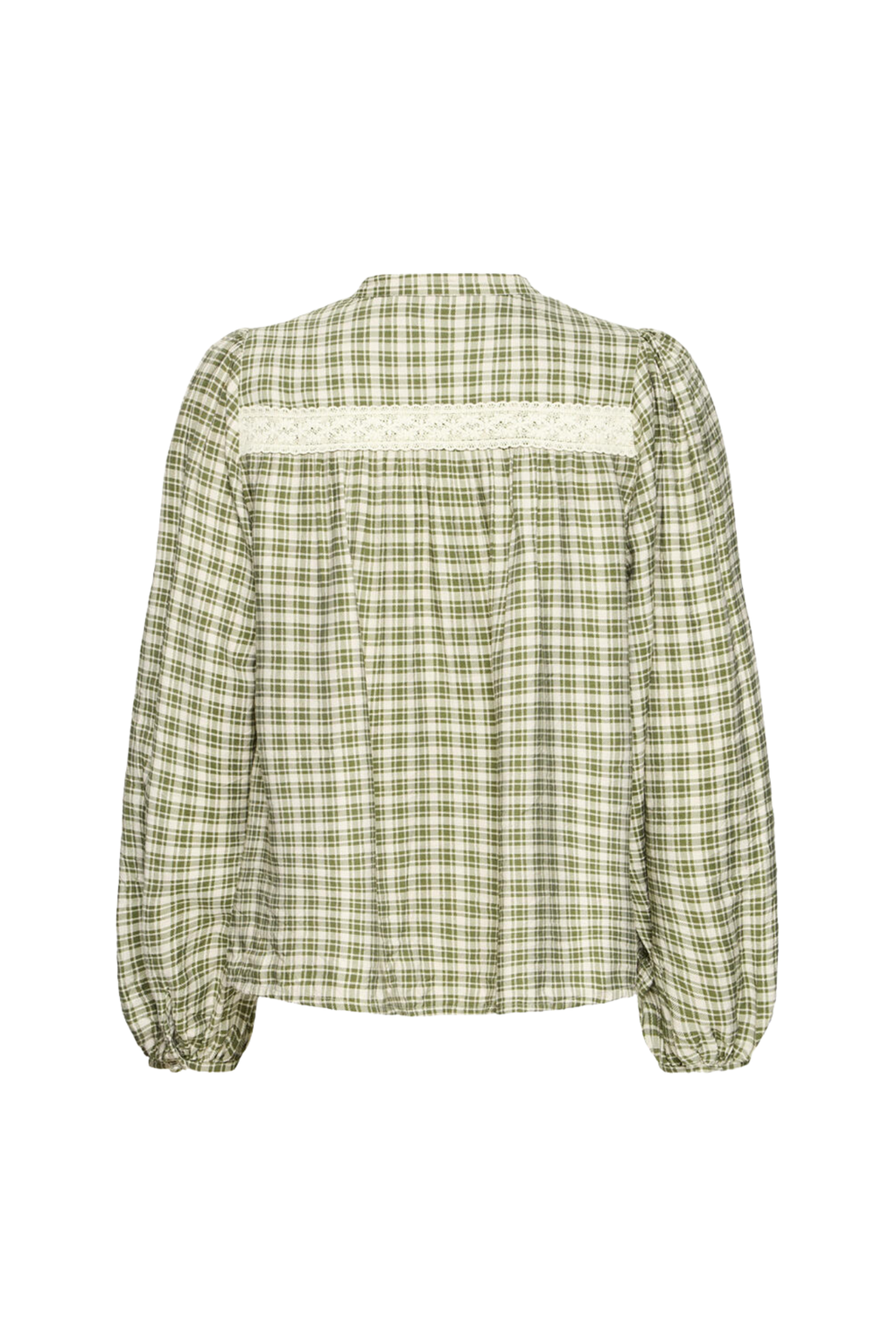 Atelier Rêve IR Tiana blouse in a check capulet olive print. Lightweight and stylish with a relaxed fit, perfect for everyday wear. Shop at Dotique.