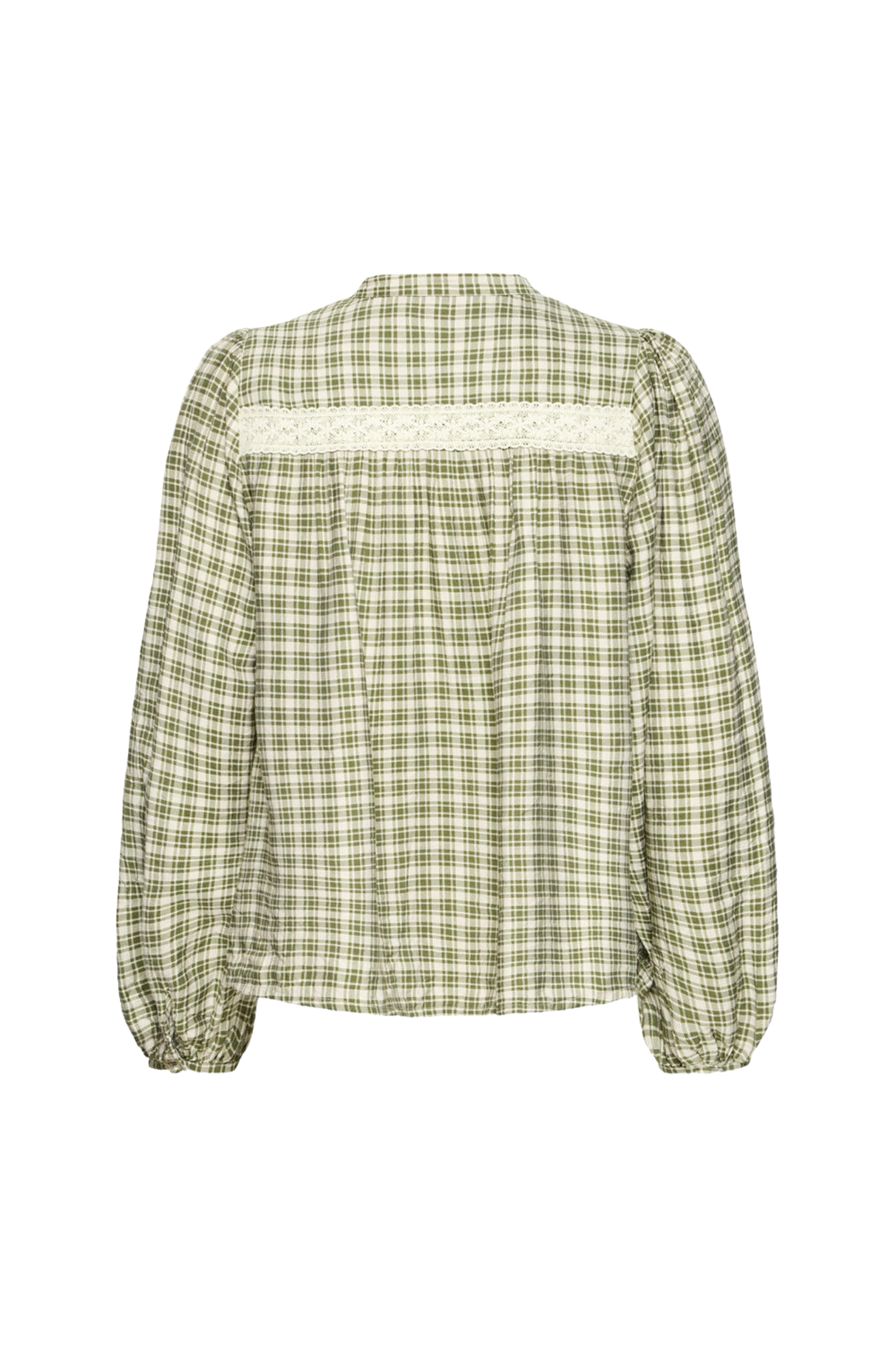 Atelier Rêve IR Tiana blouse in a check capulet olive print. Lightweight and stylish with a relaxed fit, perfect for everyday wear. Shop at Dotique.
