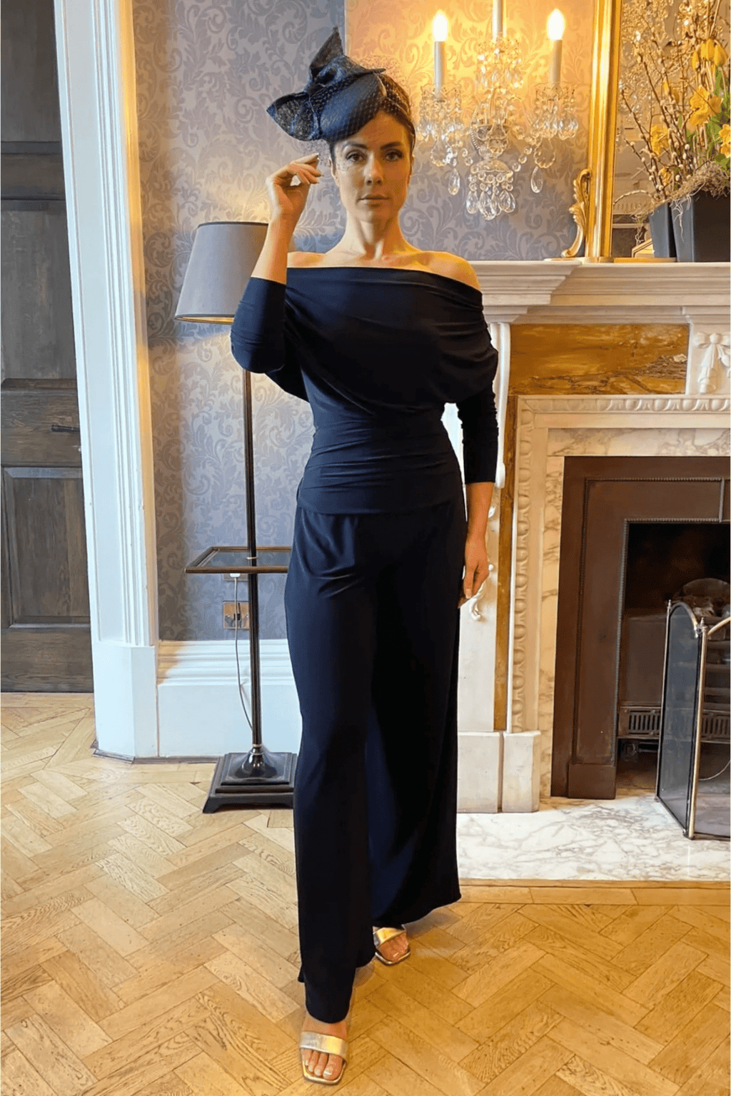 Atom Label Carbon Jumpsuit in Navy Regular Length - Dotique - ATOM LABEL