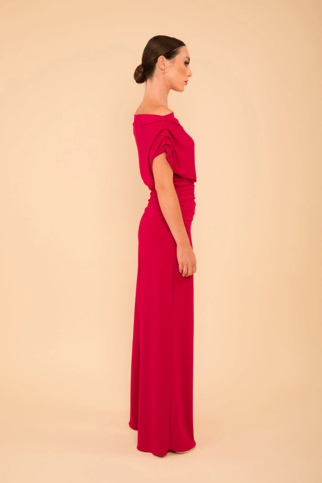 Atom Label Carbon Jumpsuit in Red Regular Length - Dotique - ATOM LABEL