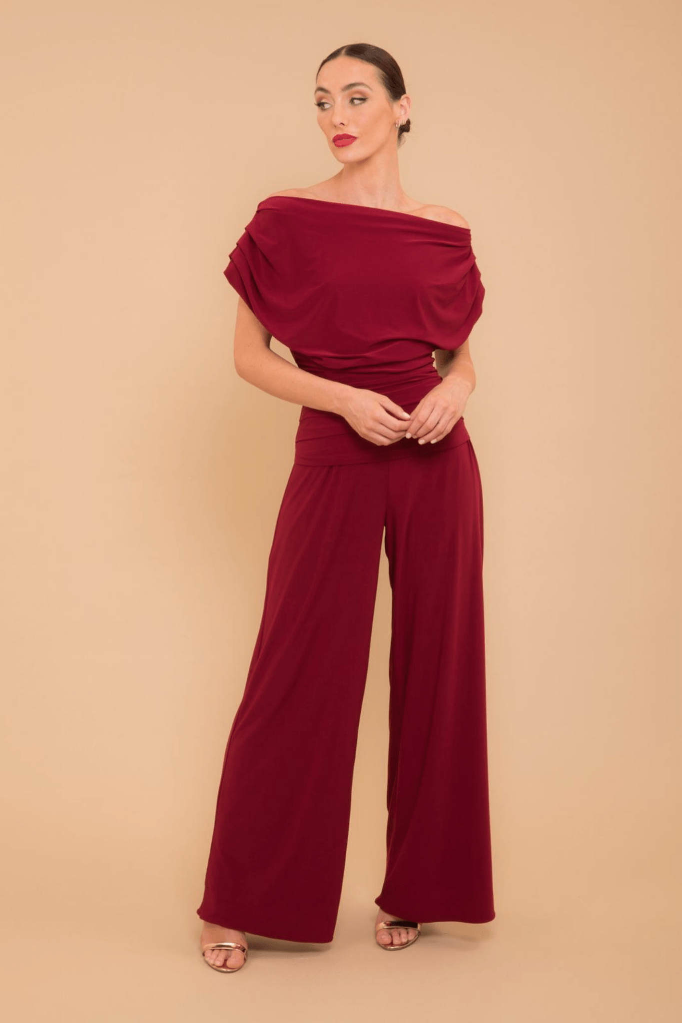 Atom Label Carbon Jumpsuit in Wine - Dotique - ATOM LABEL