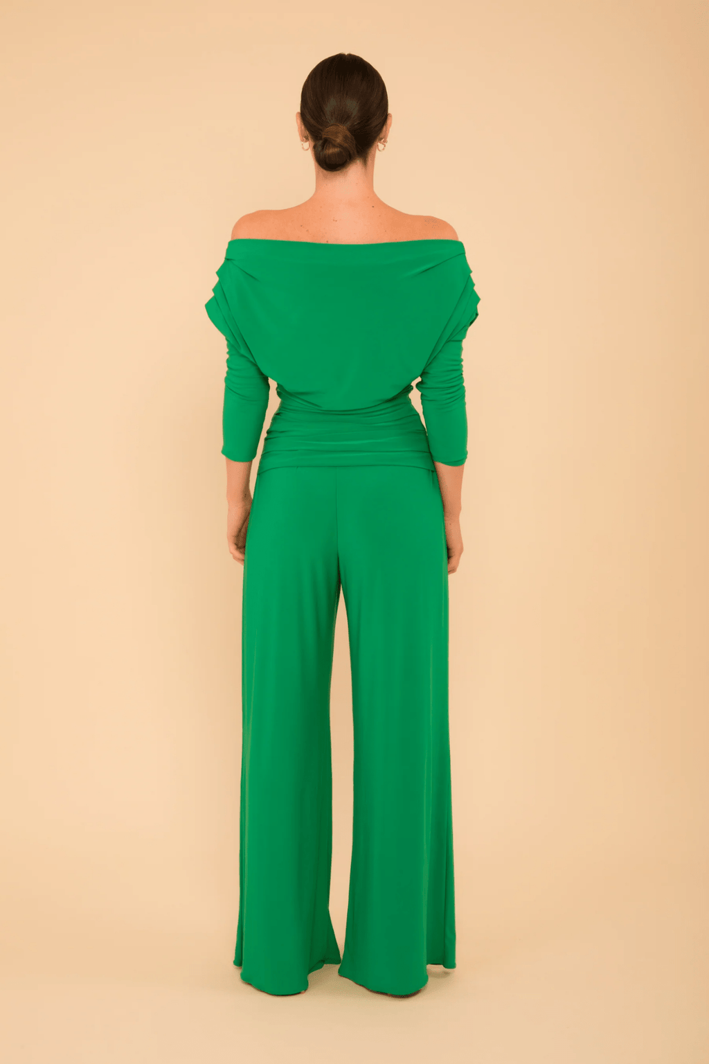 ATOM Label Carbon Jumpsuit with Sleeve in Emerald Green - Dotique - ATOM LABEL