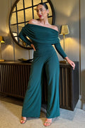A model wears the ATOM LABEL CARBON JUMPSUIT WITH SLEEVE IN FOREST GREEN by ATOM LABEL. Shop ATOM LABEL at Dotique.