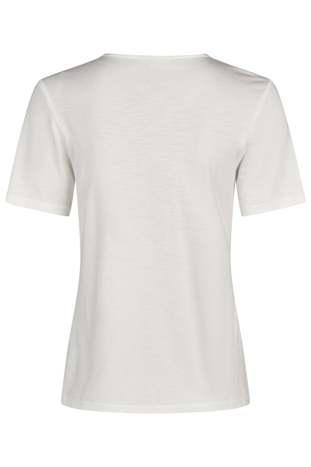 Barbara Lebek 75020052 Off White Edged V-Neck T-Shirt - Dotique
