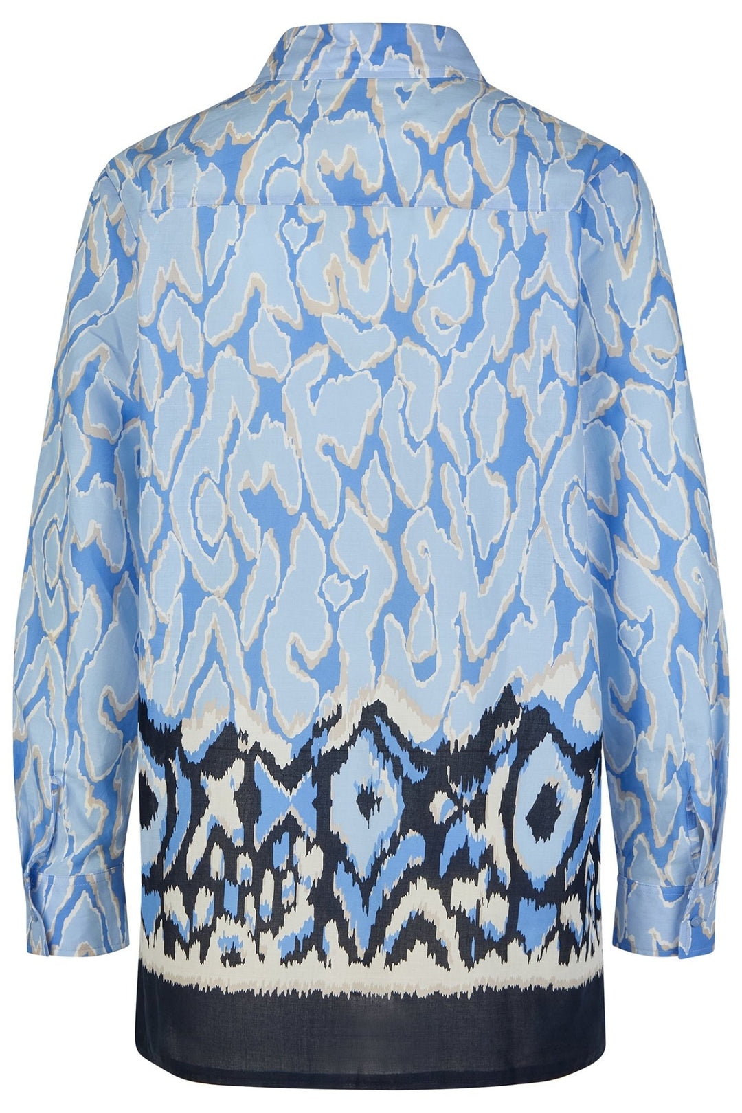 Barbara Lebek 77170052 Blue Patterned Blouse - Dotique