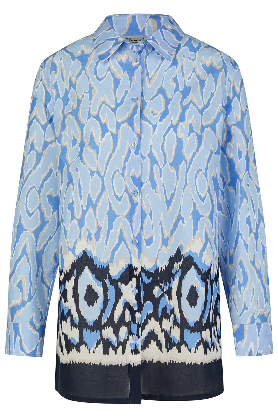 Barbara Lebek 77170052 Blue Patterned Blouse - Dotique