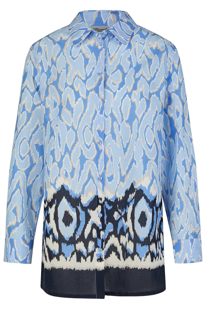 Barbara Lebek 77170052 Blue Patterned Blouse - Dotique