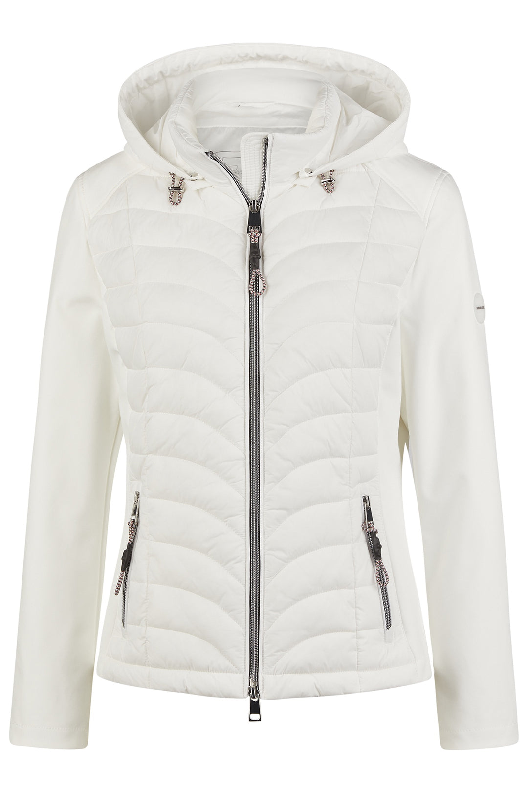 Barbara Lebek Padded Quilt Jacket With Hood Off White 70590052 - Dotique