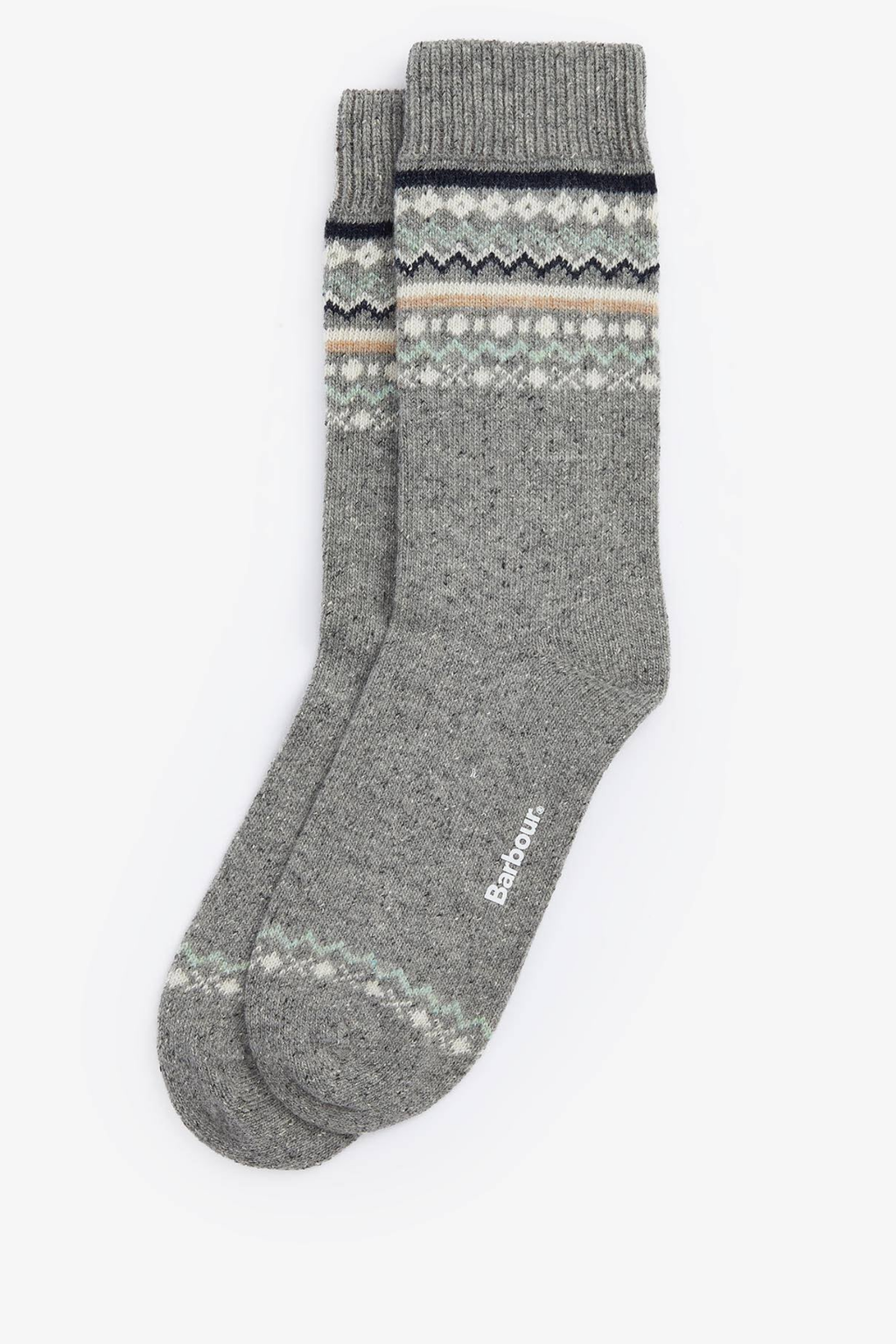 Barbour Anaise Sock Grey LSO0131 grey patterned socks Shop Barbour at Dotique
