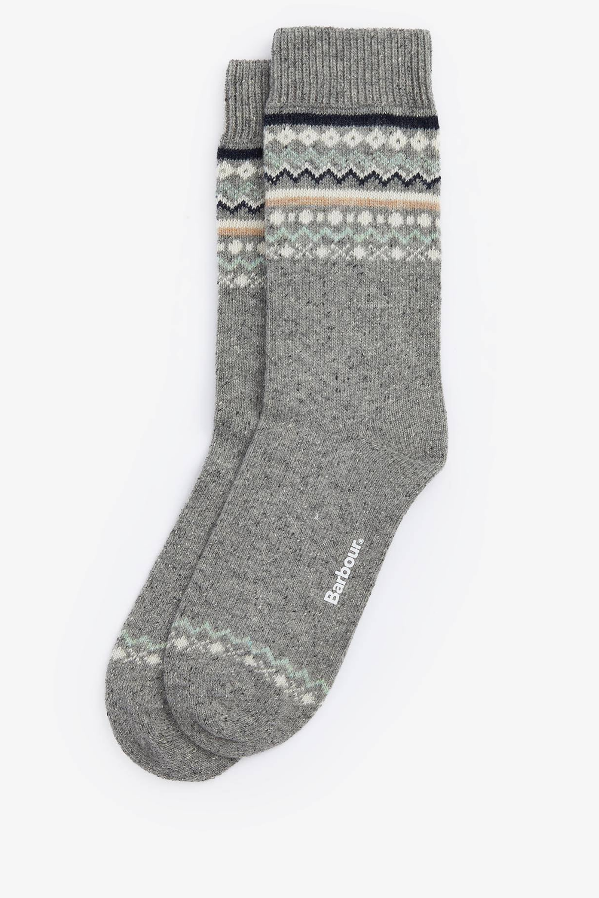 Barbour Anaise Sock Grey LSO0131 grey patterned socks Shop Barbour at Dotique
