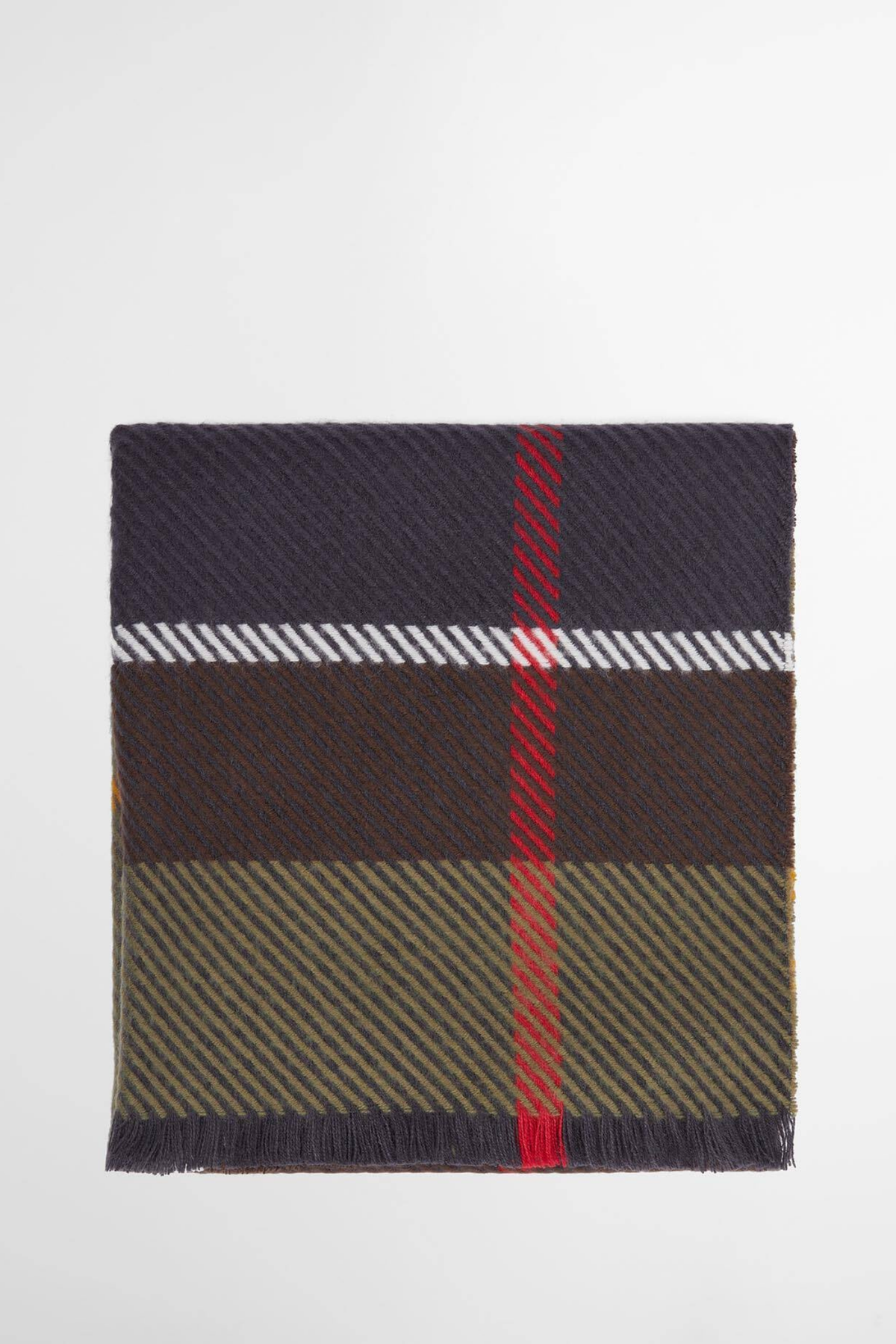 Barbour Blair Tartan Scarf Classic Tartan LSC0308 folded tartan scarf by Barbour Shop Barbour at Dotique