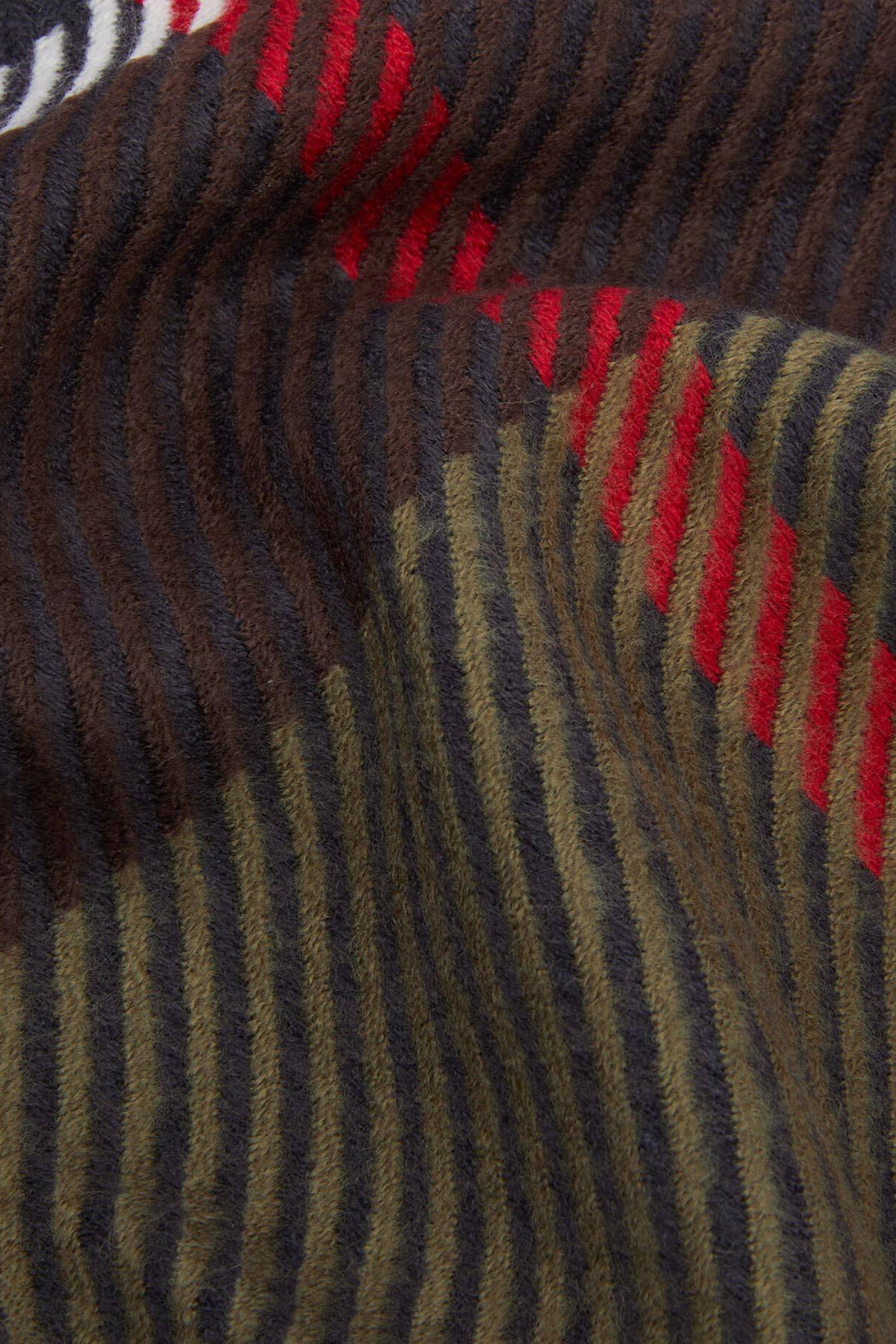 Barbour Blair Tartan Scarf Classic Tartan LSC0308 close up tartan fabric Shop Barbour at Dotique