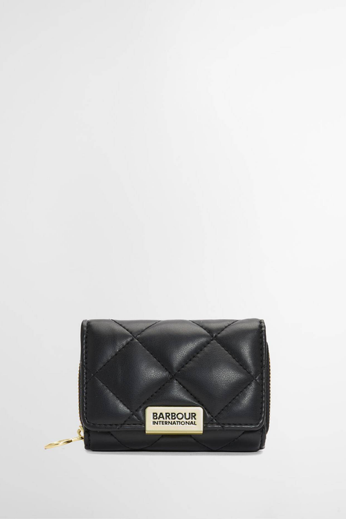 Barbour International Aurora Purse Black LAC0365 quilted black purse. Shop Barbour International at Dotique.