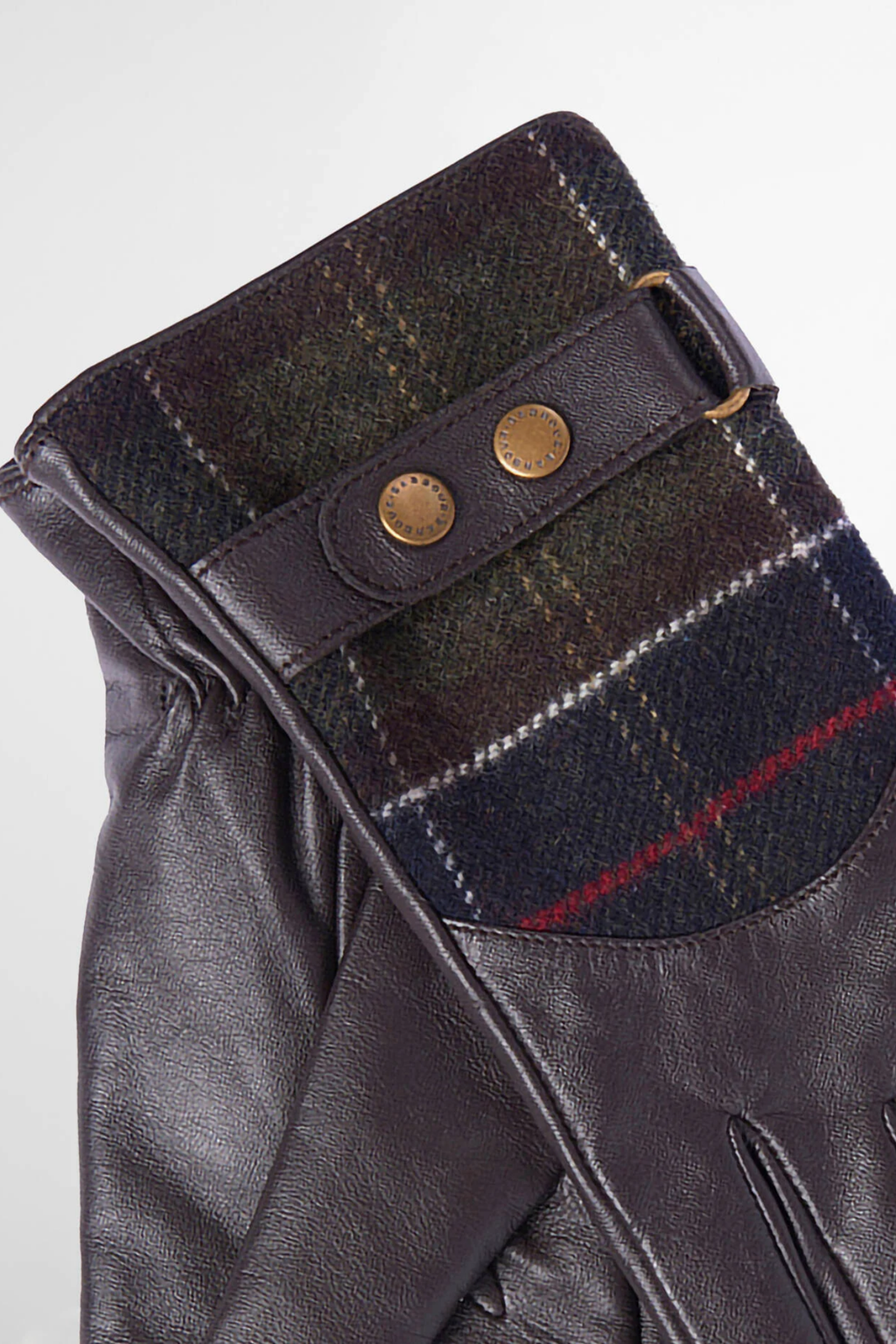 Barbour Dee Tartan Gloves Dark Brown LGL0037 Barbour gloves Shop Barbour at Dotique